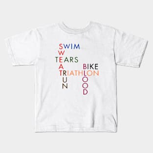 Triathlon - Blood, Sweat and Tears Kids T-Shirt